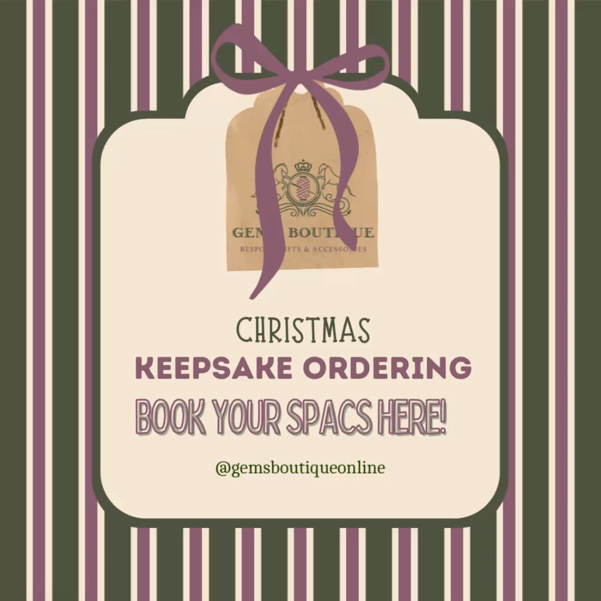Christmas Keepsake Ordering